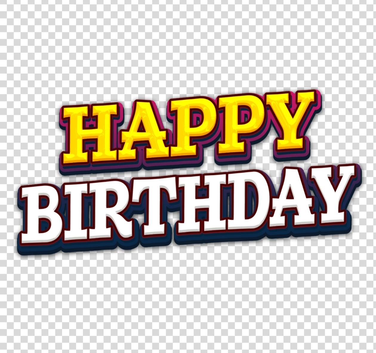 Happy Birthday PNG text image download