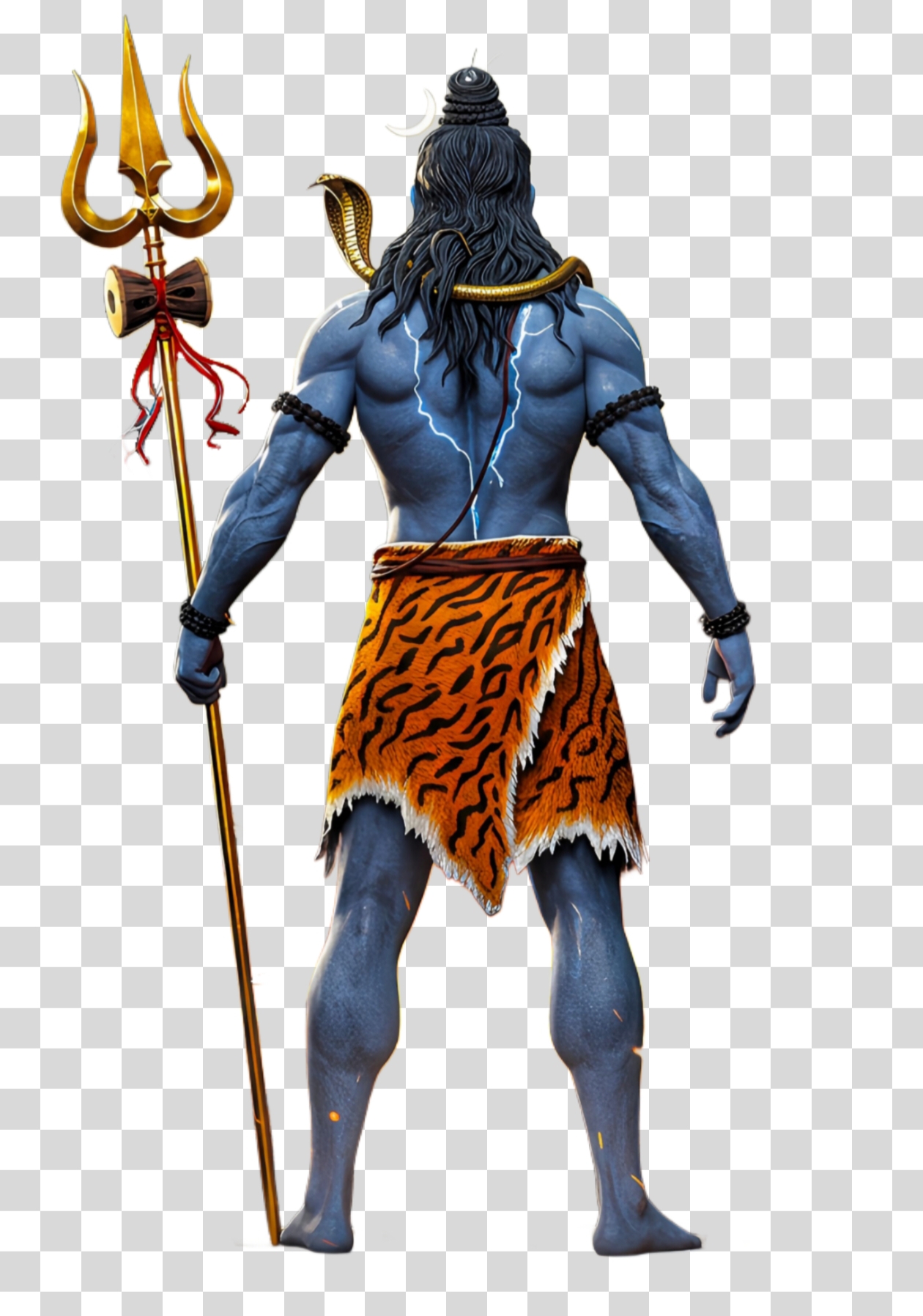 Lord Shiva turned back PNG image download 