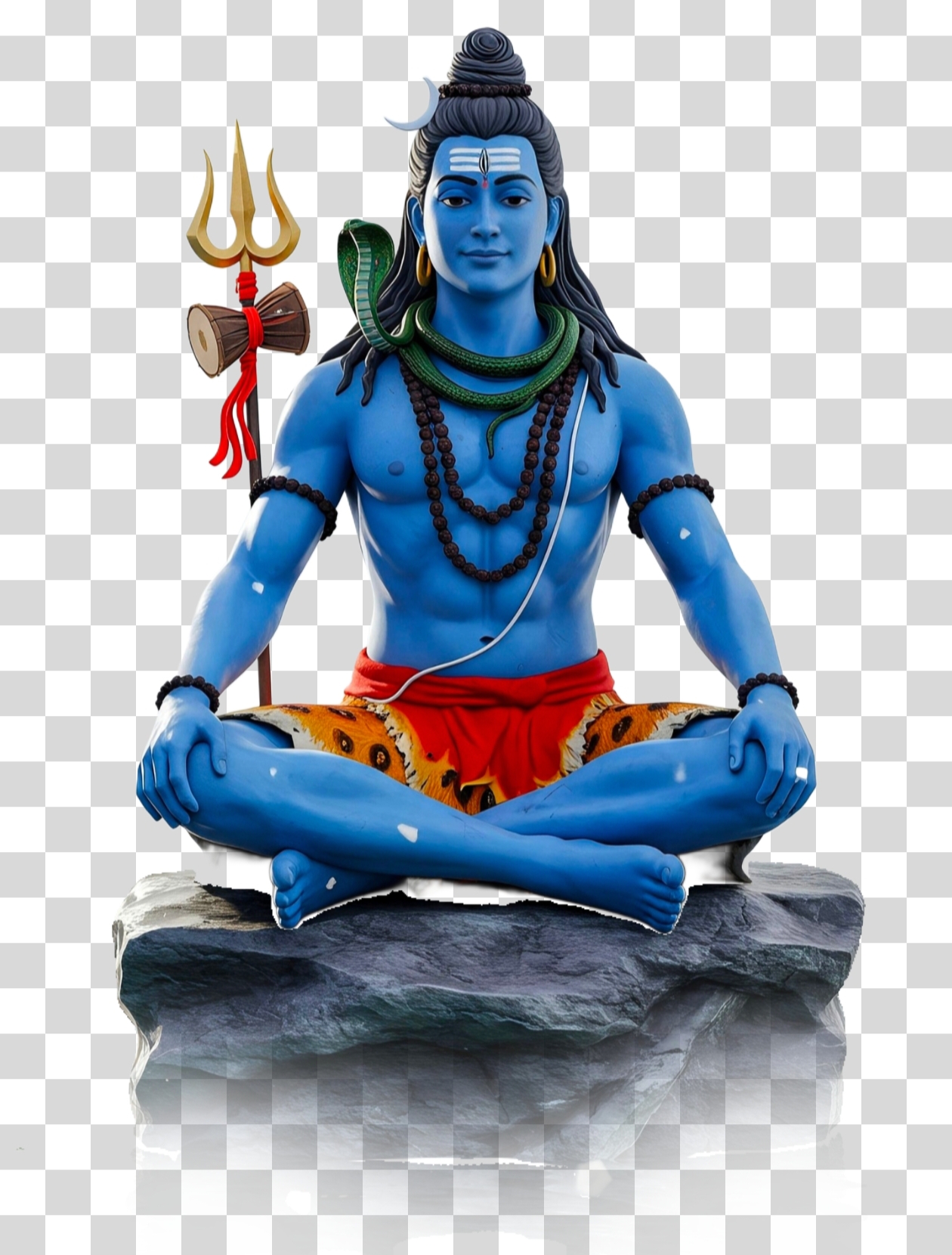lord shiva sitting on the mountain PNG transparent image download