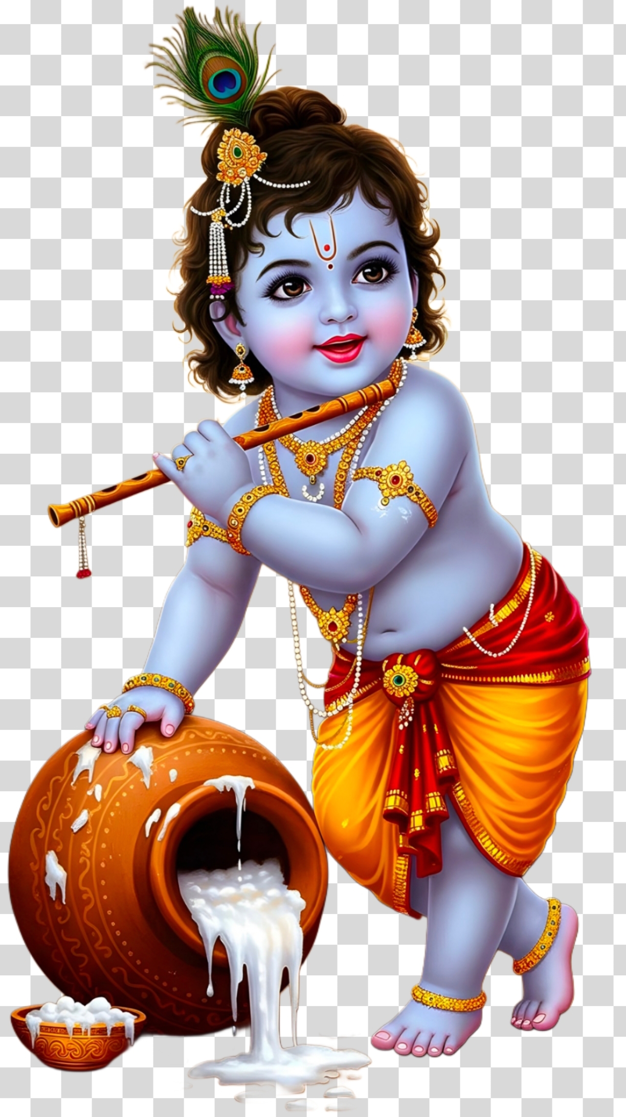 Childhood of Lord krishna Png transparent image download